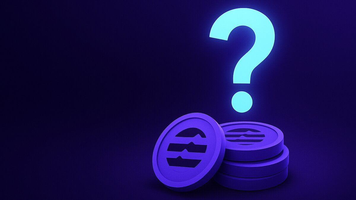 Aptos coins with a question mark, representing the query about minimum APT staking amount
